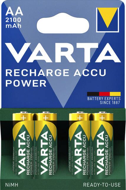 VARTA oplaadbare batterij Accu Power AA blister van 4 stuks