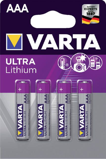 Varta Batterij Ultra lithium 4xAAA