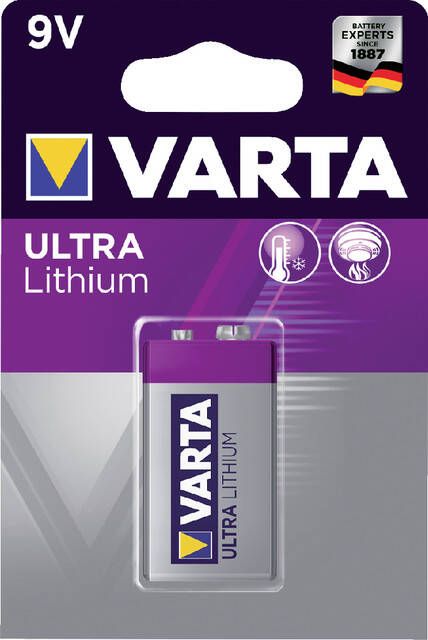 Varta Batterij Ultra lithium 9Volt