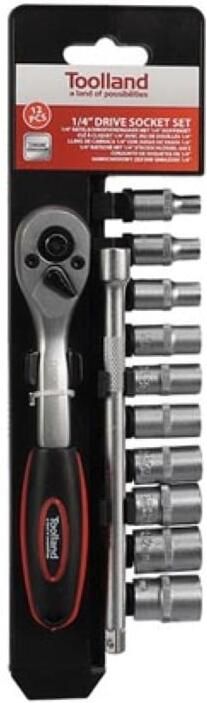 Velleman 1 4"RATELSCHROEVENDRAAIER MET 1 4"DOPPENSET 12 st.