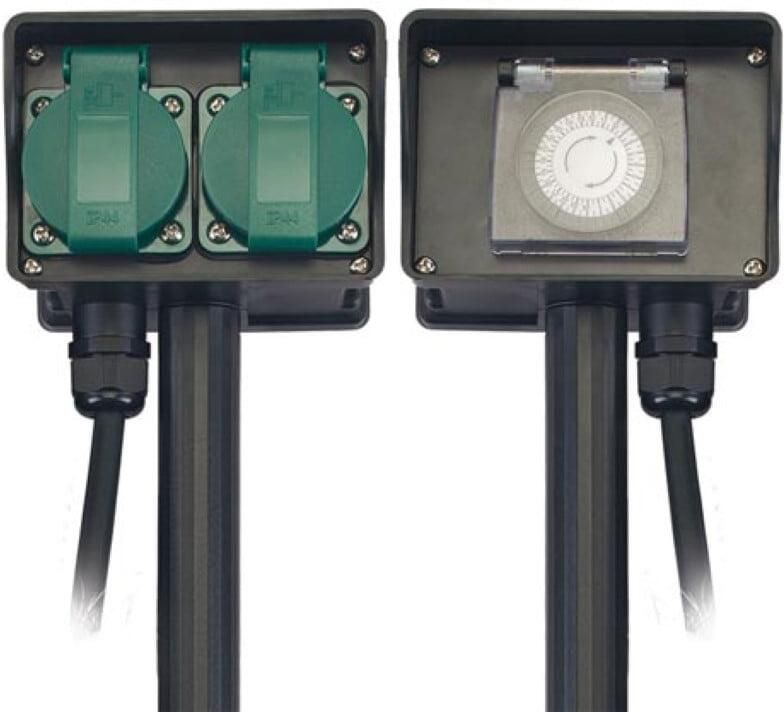 Velleman 2-WEG STOPCONTACT MET TIMER GEBRUIK BUITENSHUIS