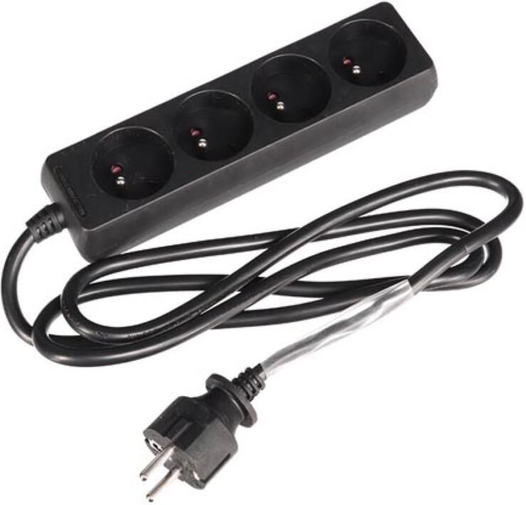 Velleman 4-VOUDIGE STEKKERDOOS MET KRIMPKOUS 3G1.5 1.5 m PENAARDE