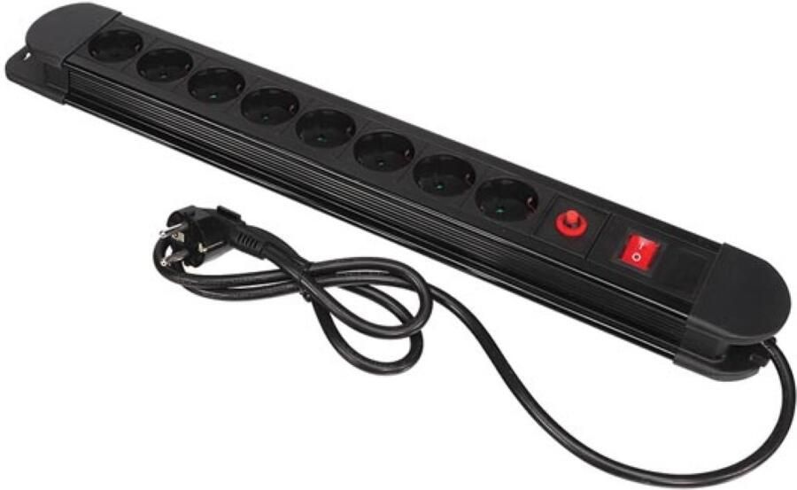 Velleman 8-VOUDIGE STEKKERDOOS MET OVERSPANNINGSBEVEILIGING 1.5m KABEL RANDAARDE