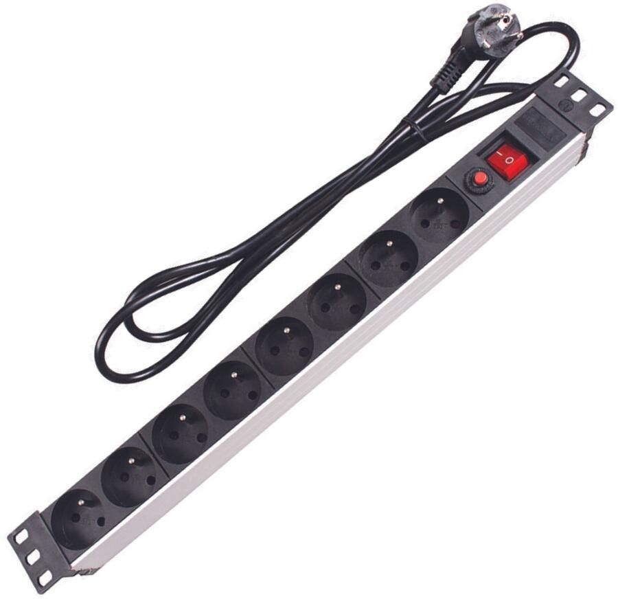 Velleman 8-VOUDIGE STEKKERDOOS PENAARDE VOOR 19"RACK