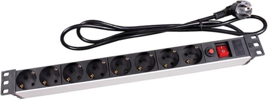 Velleman 8-VOUDIGE STEKKERDOOS RANDAARDE VOOR 19"RACK