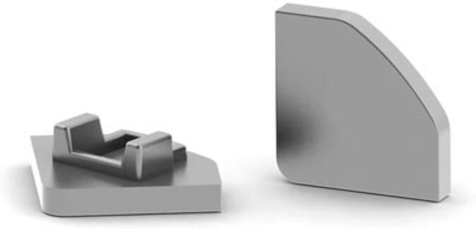 Velleman ALUMINIUM AFSLUITDOP VOOR LED-PROFIEL ALU-45 ZONDER KABELDOORVOER ZILVER