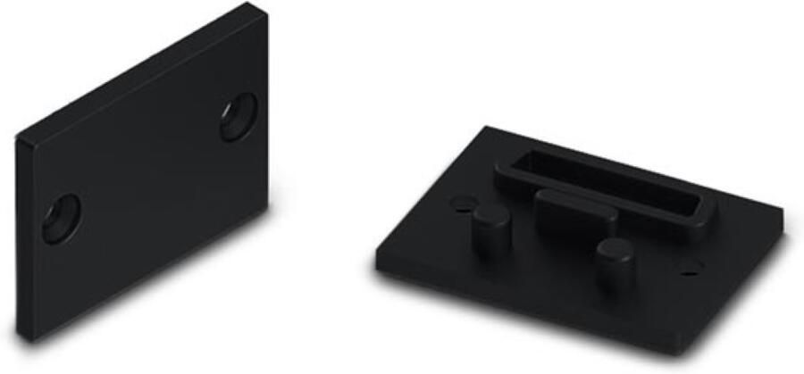 Velleman ALUMINIUM AFSLUITDOP VOOR PMMA DIFFUSER VOOR LED-PROFIELEN'ALU-EXPOXY'- ZONDER KABELDOORVOER ZWART