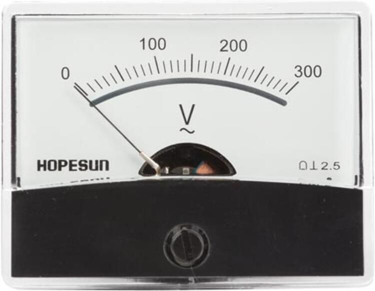 Velleman Analoge voltmeter inbouwmontage voor AC-spanningen tot 300 V met nulregelaar 60 mm x 47 mm