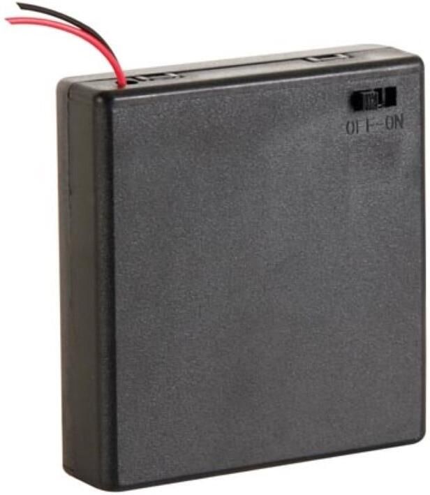 Velleman BATTERIJHOUDER VOOR 4 x AA-CEL (MET DRADEN)