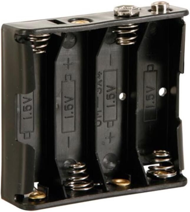 Velleman BATTERIJHOUDER VOOR 4 x AA-CEL (VOOR BATTERIJCLIPS)