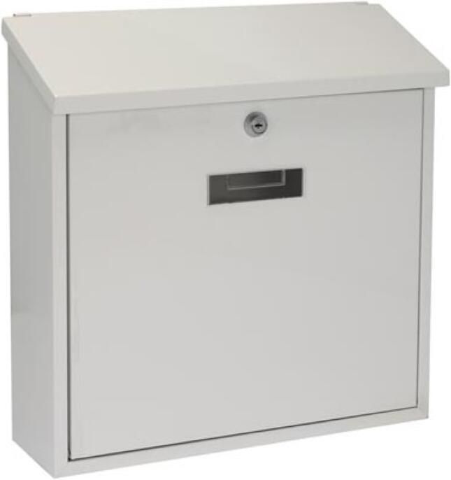 Velleman Brievenbus met naamplaatje Monaco wandbrievenbus wandmontage met slot deksel afsluitbaar incl. 2 sleutels gegalvaniseerd