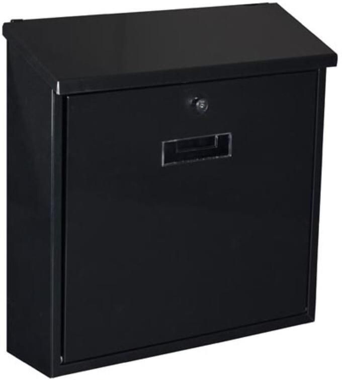 Velleman Brievenbus met naamplaatje Monaco wandbrievenbus wandmontage met slot deksel afsluitbaar incl. 2 sleutels gegalvaniseerd