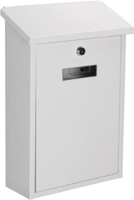 Velleman Brievenbus Rio wand- en paalmontage met naamplaatje incl. 2 sleutels afmetingen (H x B x D) 39.5 x 27 x 10 cm wit