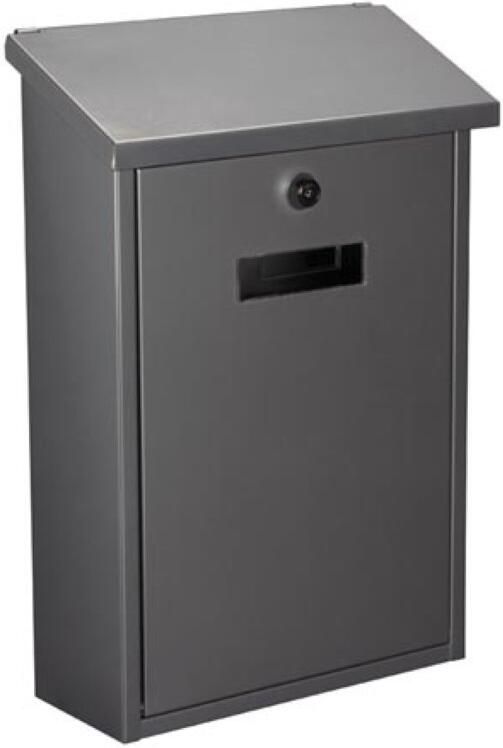 Velleman Brievenbus Rio wand- en paalmontage met naamplaatje incl. 2 sleutels afmetingen (H x B x D) 39.5 x 27 x 10 cm zilvergrijs