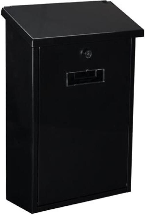 Velleman Brievenbus Rio wand- en paalmontage met naamplaatje incl. 2 sleutels afmetingen (H x B x D) 39.5 x 27 x 10 cm zwart