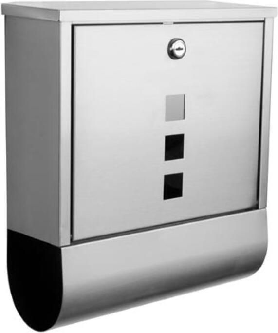 Velleman Brievenbus Torino met geÃÂ¯ntegreerde krantenrol wand- en paalmontage incl. 2 sleutels afmetingen (H x B x D) 33.5 x 31 x 10 - Foto 1