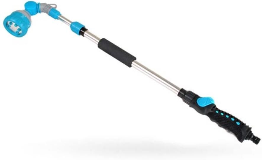 Velleman Telescopische gietlans 77 tot 110 cm verstelbare sproeihoek 180 graden 6 standen waterstroom tuinlans tuindouche planten be