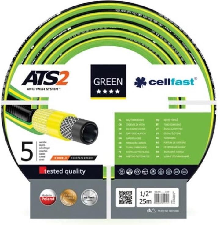 Velleman CELLFAST TUINSLANG GREEN ATS2Ã¢âÂ¢ 1 2" 25 m