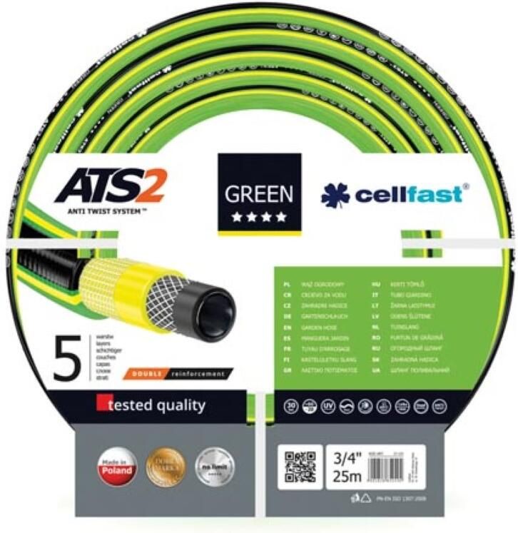 Velleman CELLFAST TUINSLANG GREEN ATS2Ã¢âÂ¢ 3 4" 25 m