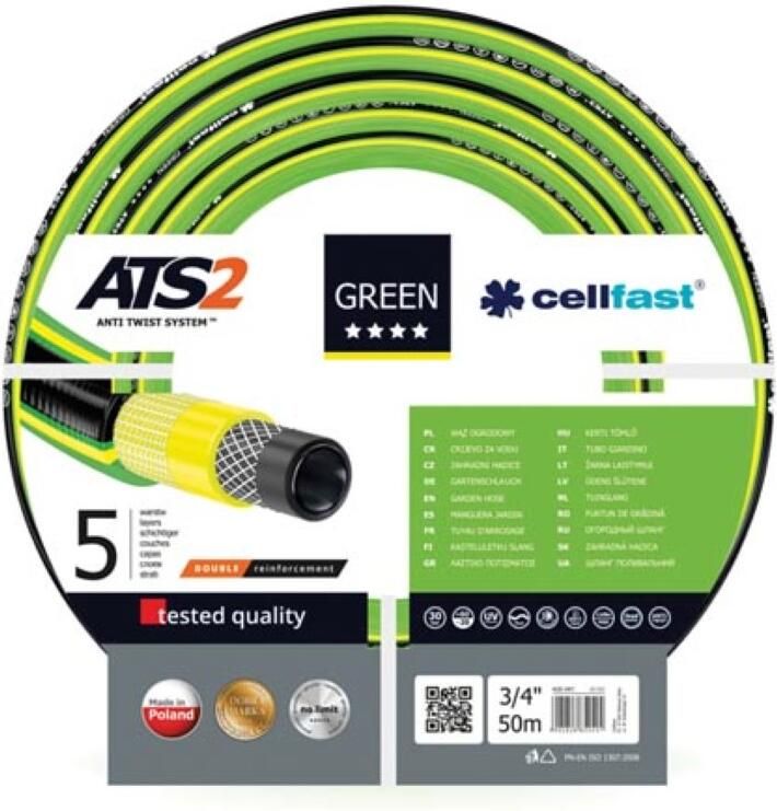 Velleman CELLFAST TUINSLANG GREEN ATS2Ã¢âÂ¢ 3 4" 50 m