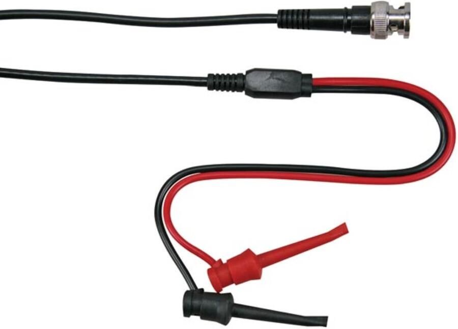 Velleman COAXKABEL 1m BNC MANNELIJK + 2 MINIATUUR KLEMTESTPENNEN