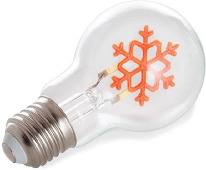 Velleman Deco bulb ledlamp filament (goudkleurig) in de vorm van een sneeuwvlok E27
