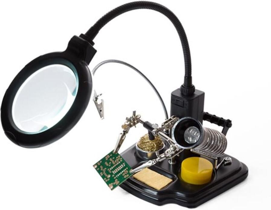 Velleman DERDE HAND MET VERGROOTGLAS EN SOLDEERTOOLS