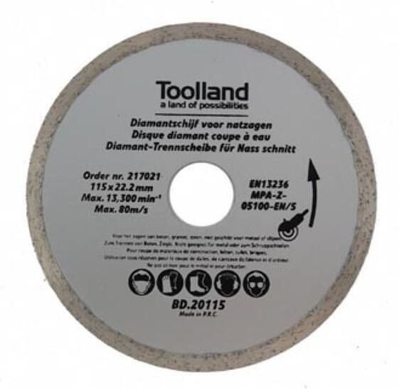 Velleman Diamantschijf 180 mm nat snijden 8600 tpm 80 m s voor graniet steen baksteen marmer