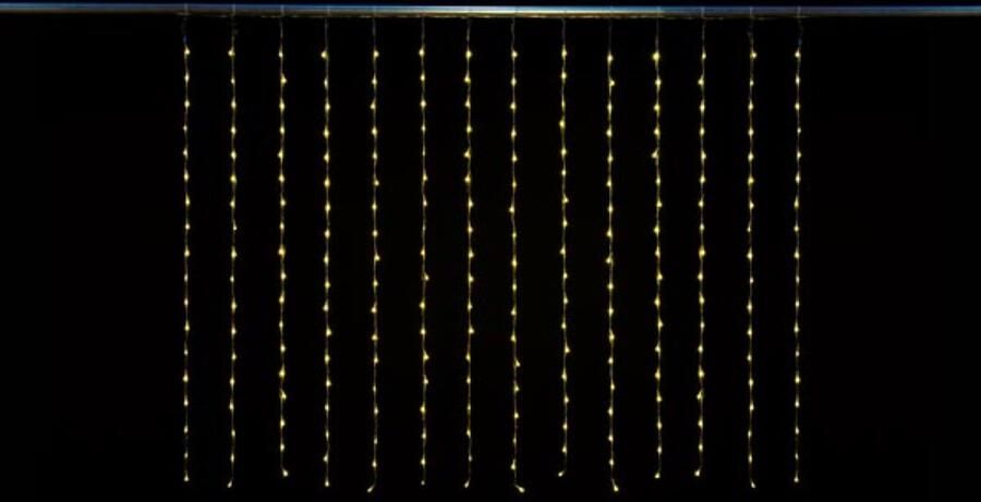 Velleman Digital LED curtain 2 x 1.5 m 252 leds warmwit transparante kabel modulator 24 V