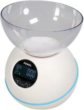 Velleman DIGITALE KEUKENWEEGSCHAAL 5 kg 1 g MET TEMPERATUUR KLOK ALARM TIMER