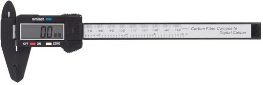 Handige digitale schuifmaat groot lcd-display plastic 150 mm - Foto 2