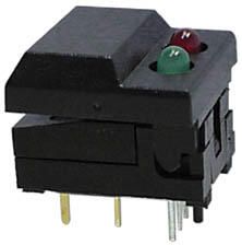 Velleman DIGITAST DIP DRUKSCHAKELAAR ZWARTE AFDEKKAP RODE & GROENE LED