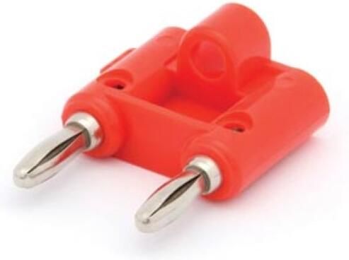 Velleman DUBBELE BANAANPLUG ROOD