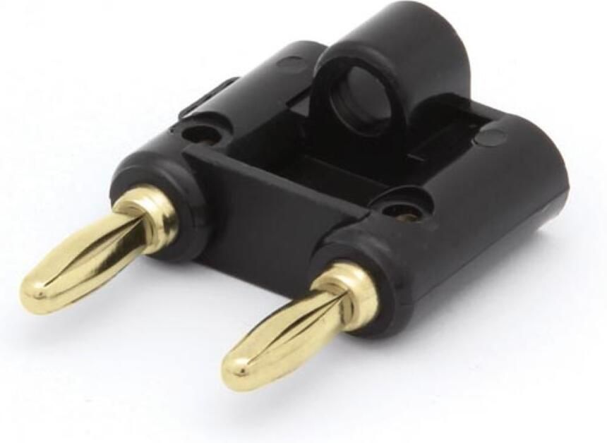 Velleman DUBBELE BANAANPLUG ZWART