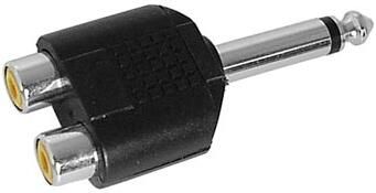 Velleman DUBBELE RCA VROUWELIJK NAAR MANNELIJKE 6.35mm MONO JACK - Foto 2