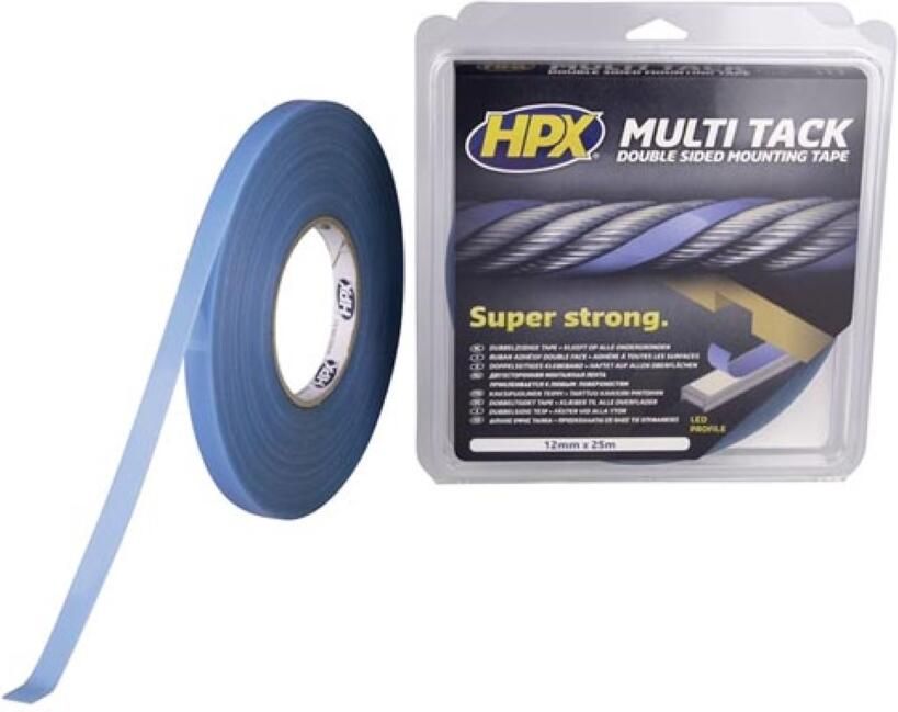 Velleman Dubbelzijdige multi-tack tape semi-transparant 12 mm x 25 m
