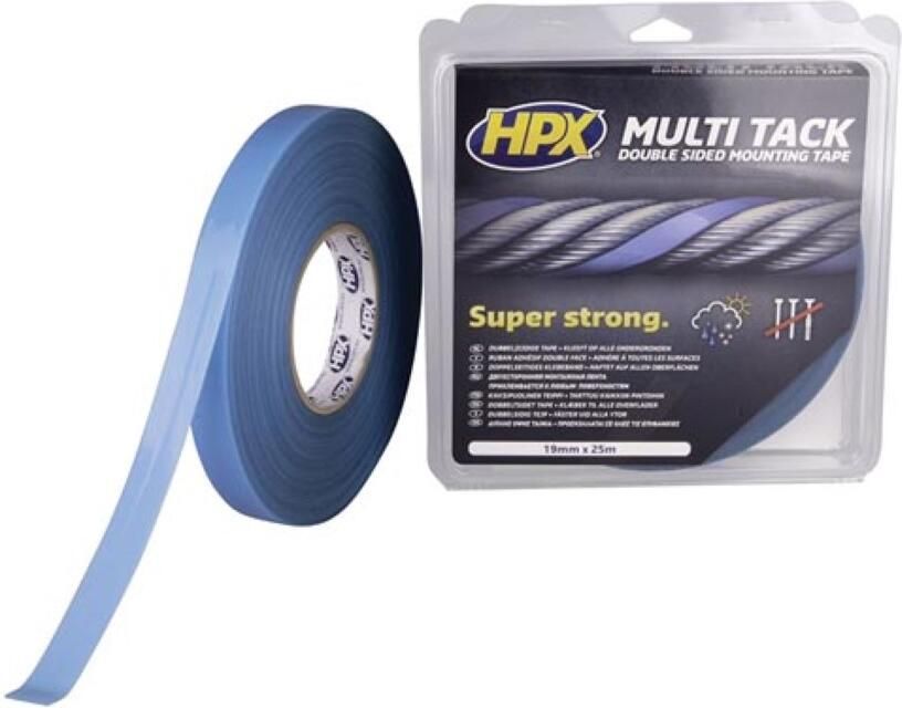Velleman Dubbelzijdige multi-tack tape semitransparant 19 mm x 25 m