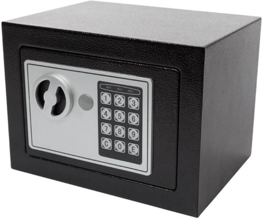 Elektronische kluis met cijferslot inclusief noodsleutel en bevestingsmateriaal 17 x 23 x 17 cm 2.3 kg