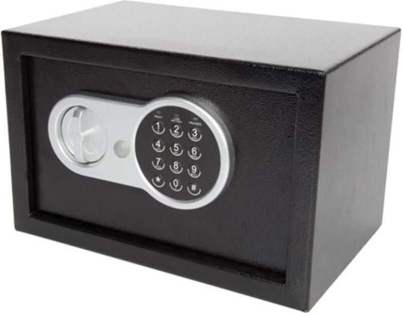 Elektronische kluis met cijferslot inclusief noodsleutel en bevestingsmateriaal 20 x 31 x 20 cm 4 kg