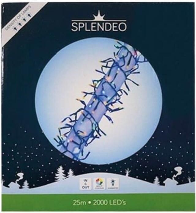 Velleman Extreme density lightchain 2000 leds veelkleurig zwarte kabel 25 m 3 m aansluitsnoer modulator transformator