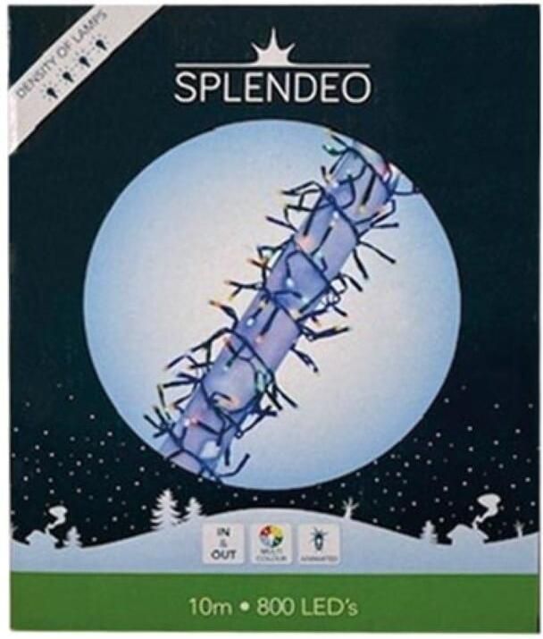 Velleman Extreme density lightchain 800 leds veelkleurig zwarte kabel 10 m 3 m aansluitsnoer modulator transformator