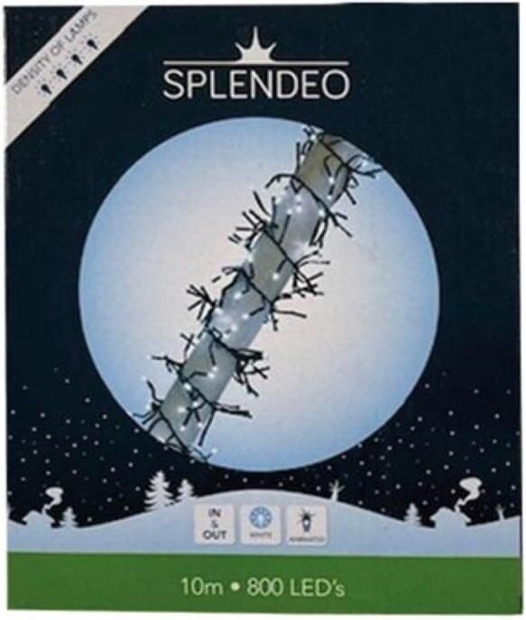 Velleman Extreme density lightchain 800 leds wit zwarte kabel 10 m 3 m aansluitsnoer transformator