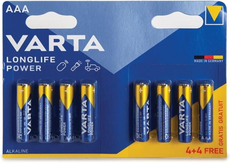 Velleman HIGH ENERGY ALKALINE AAA LR03 1.5V PROMOPACK 4 + 4 st. 4903.121.448 (blister)