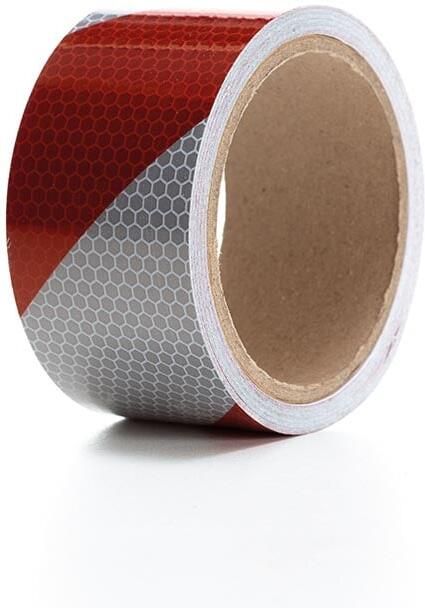 Velleman Honingraat reflecterende tape 5cm x 5m Rood Wit
