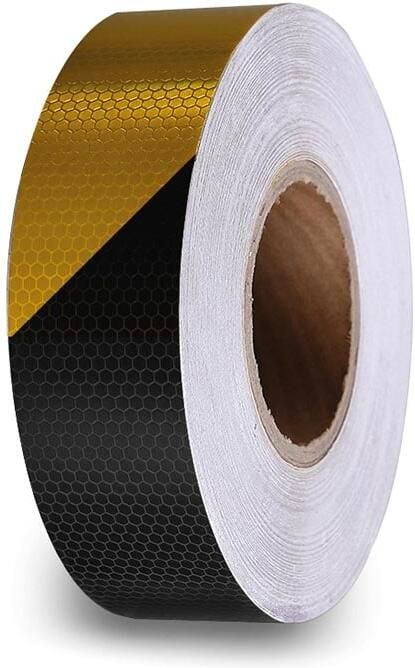 Velleman Honingraat reflecterende tape 5cm x 5m Zwart Geel