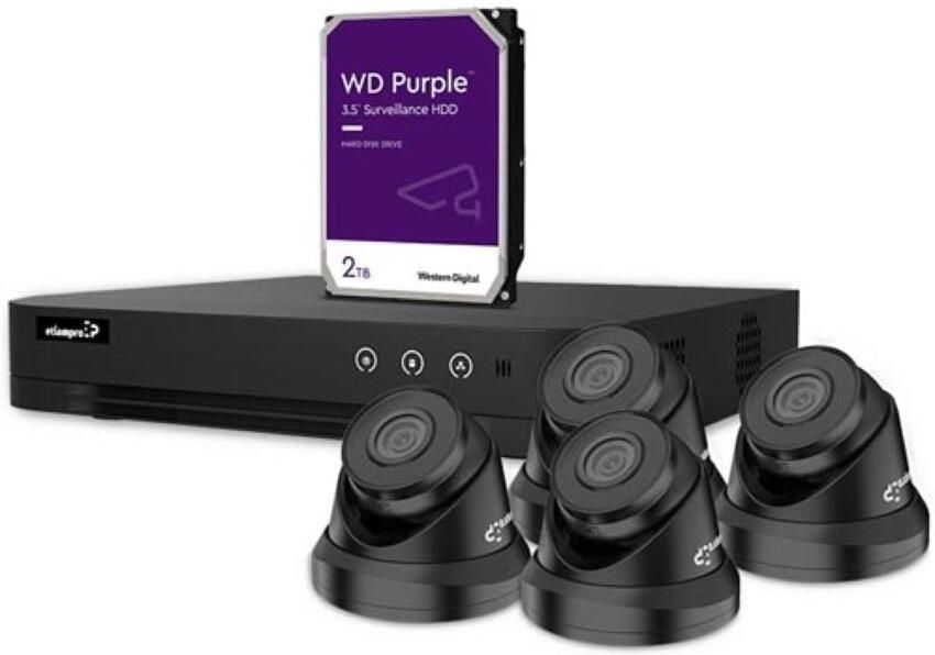 Velleman IP-VIDEOBEWAKINGSSET 4-KANAALS NVR-RECORDER 4 x IP DOME-CAMERA 2 TB HD KABELS