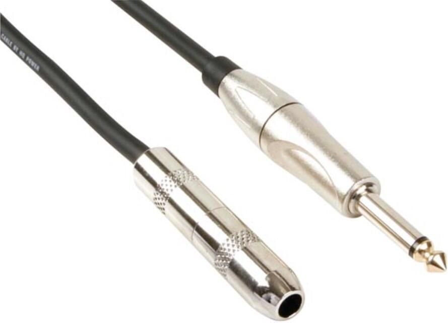 Velleman JACK KABEL JACK 6.35 mm MANNELIJK naar JACK 6.35 mm VROUWELIJK MONO 5 m