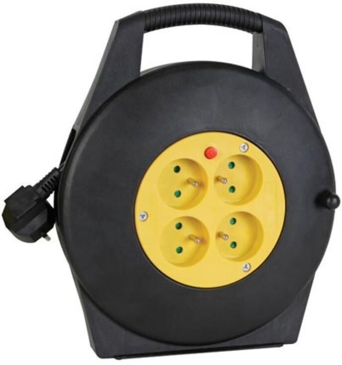 Velleman KABELHASPEL 10 m 3G1.5 4 STOPCONTACTEN PENAARDE