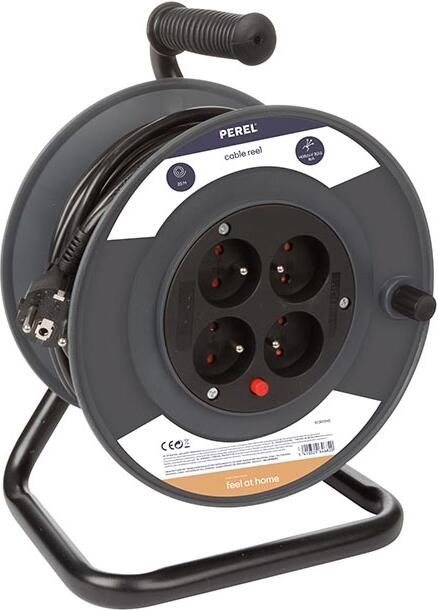 Velleman KABELHASPEL 25 m 3G1.5 PENAARDE 4 STOPCONTACTEN