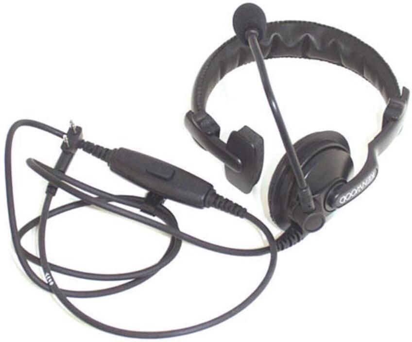 Velleman KENWOOD KHS-7A SINGLE MUFF HEADSET WITH BOOM MIC&PTT